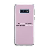 uw waarde daalt niet: Samsung Galaxy S10e Transparant Hoesje