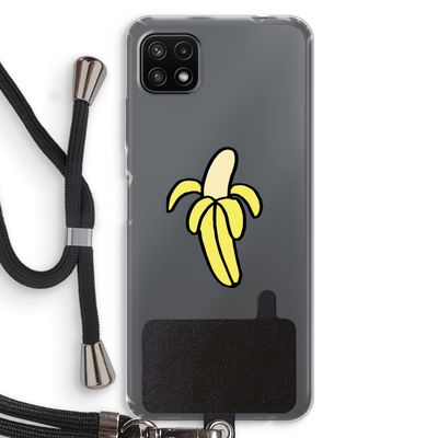 Banana: Samsung Galaxy A22 5G Transparant Hoesje met koord
