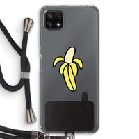 Banana: Samsung Galaxy A22 5G Transparant Hoesje met koord