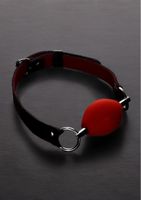 Oval Silicone Ball Gag - Red - thumbnail