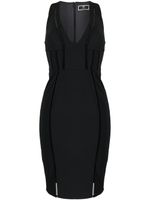 Elisabetta Franchi robe mi-longue cintrée à design sans manches - Noir