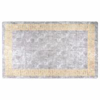 VidaXL Vloerkleed wasbaar anti-slip 150x230 cm grijs en goudkleurig
