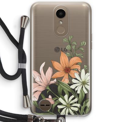 Floral bouquet: LG K10 (2017) Transparant Hoesje met koord