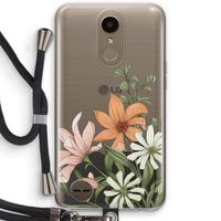 Floral bouquet: LG K10 (2017) Transparant Hoesje met koord