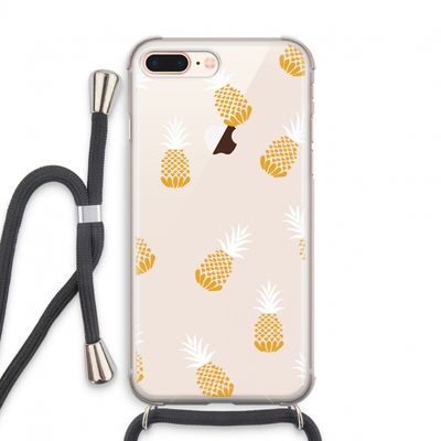 Ananasjes: iPhone 7 PLUS Transparant Hoesje met koord
