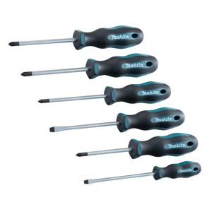 Makita E-10528 Schroevendraaierset 6-delig SL4 / SL5,5 / PH1 / PH2 / PZ1 / PZ2