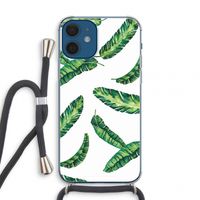 Lange bladeren: iPhone 12 mini Transparant Hoesje met koord