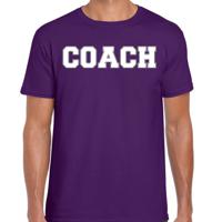 Cadeau t-shirt voor heren - coach - paars - bedankje - verjaardag