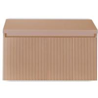 Frozen 3D Badmeubelset 80 cm - Greeplijst in Kleur - Inclusief Wastafelbovenblad Peach