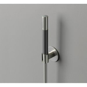 Hotbath Cobber M443 staafhanddouche met wandsteun en doucheslang 150cm nikkel geborsteld M443GN