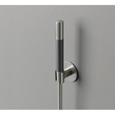 Hotbath Cobber M443 staafhanddouche met wandsteun en doucheslang 150cm nikkel geborsteld M443GN