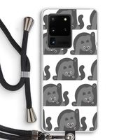 Cats: Samsung Galaxy S20 Ultra Transparant Hoesje met koord