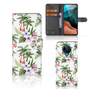 Xiaomi Poco F2 Pro Telefoonhoesje met Pasjes Flamingo Palms