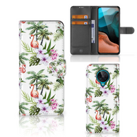 Xiaomi Poco F2 Pro Telefoonhoesje met Pasjes Flamingo Palms - thumbnail