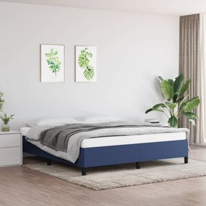 Bedframe stof blauw 160x200 cm