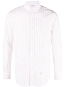 Thom Browne chemise rayée en coton à manches longues - Blanc