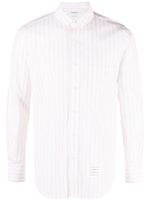 Thom Browne chemise rayée en coton à manches longues - Blanc - thumbnail