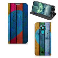Nokia 3.4 Book | Wallet Case | Wood Heart - Cadeau voor je Vriend