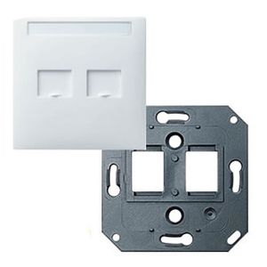 Gira RJ45 draagframe met inzetplaat zuiverwit