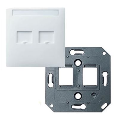 Gira RJ45 draagframe met inzetplaat zuiverwit