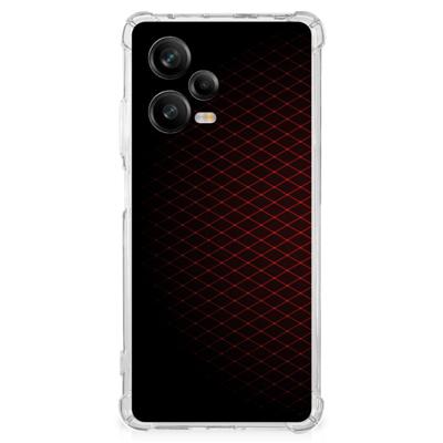 Xiaomi Redmi Note 12 Pro Plus Doorzichtige Silicone Hoesje Geruit Rood Xiaomi Redmi Note 12 Pro Plus Doorzichtige Silicone Hoesje Geruit Rood