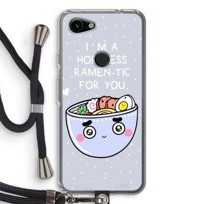 I'm A Hopeless Ramen-Tic For You: Pixel 3a Transparant Hoesje met koord