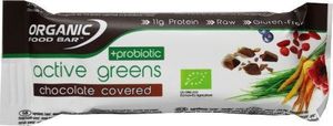 Organic Food Bar active greens covered probiotica bio (68 gr)