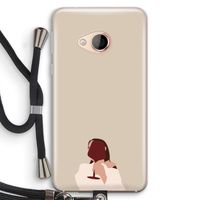 I drink wine: HTC U Play Transparant Hoesje met koord