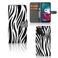 Motorola Moto G10 | G20 | G30 | Telefoonhoesje | Met pasjeshouder | Zebra Motorola Moto G10 | G20 | G30 | Telefoonhoesje | Met pasjeshouder | Zebra