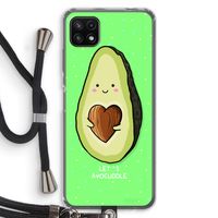 Avocuddle: Samsung Galaxy A22 5G Transparant Hoesje met koord