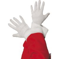 Witte kerstman handschoenen kort   -