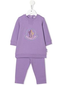 Moncler Enfant survêtement à logo imprimé - Violet