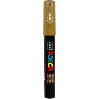 Uni-Posca Posca marker, afm pc-1m, lijndikte 0,7 mm, extra-fijn, goud, 1 stuk