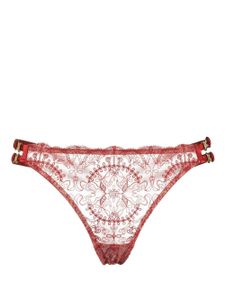 Bordelle string Cymatic en dentelle - Rouge