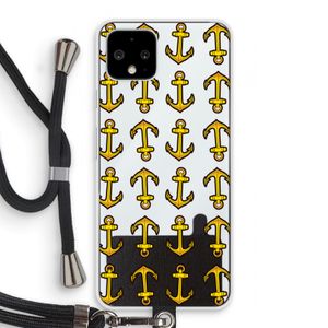 Musketon Anchor: Pixel 4 Transparant Hoesje met koord