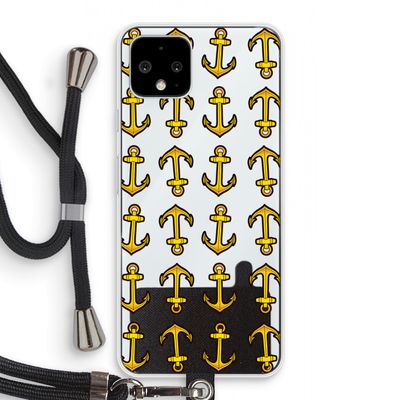 Musketon Anchor: Pixel 4 Transparant Hoesje met koord