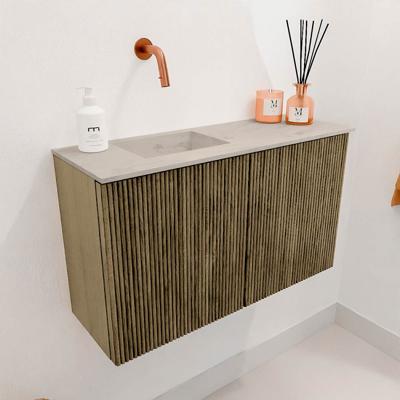 Toiletmeubel Mondiaz Joya Dlux | 70 cm | Meubelkleur Dusk | Faye wastafel Opalo Wasbak Links | Zonder kraangat(en)
