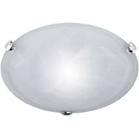 LED Plafondlamp - Plafondverlichting - Trion Adirona - E27 Fitting - Rond - Mat Nikkel - Aluminium