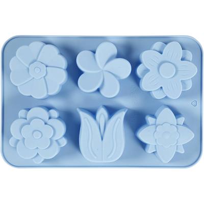Creativ Company Siliconen vormen, bloemen, h: 2,6 cm, l: 6 cm, b: 7,5 cm, 75 ml, 1 stuk