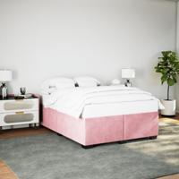 Bedframe fluweel roze 160x200 cm