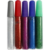 Creativ Company Glitterlijm, diverse kleuren, 5x10 ml/ 1 doos