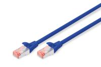 Digitus DK-1644-030/B RJ45 Netwerkkabel, patchkabel CAT 6 S/FTP 3.00 m Blauw Halogeenvrij, Verdraaide paren, Snagless, Vlambestendig 1 stuk(s)