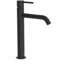 Wastafelkraan Tres Study | Opbouw | Mengkraan | Hoog model | 1-knop | Rond | Zwart mat