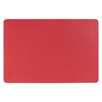 Rechthoekige placemat PU-leer/ leer look rood 45 x 30 cm - Placemats - thumbnail