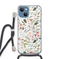Sweet little flowers: iPhone 13 Transparant Hoesje met koord