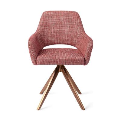 Jesper Home Yanai eetkamerstoel Berry Bars turn rose