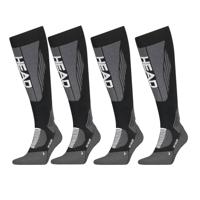 HEAD Skisokken Unisex Racer Kneehigh 4-pack Black/White-39/42