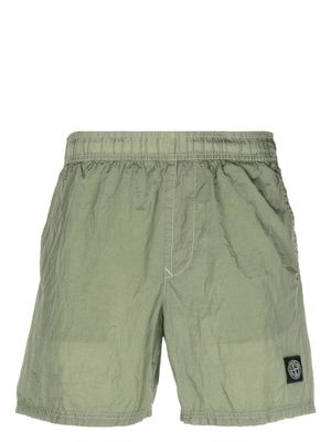 Stone Island short de bain à patch Compass - Vert