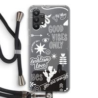 Good vibes: Samsung Galaxy A32 5G Transparant Hoesje met koord