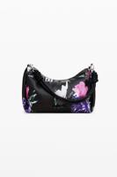 Gewatteerde handtas met bloemen - BLACK - U